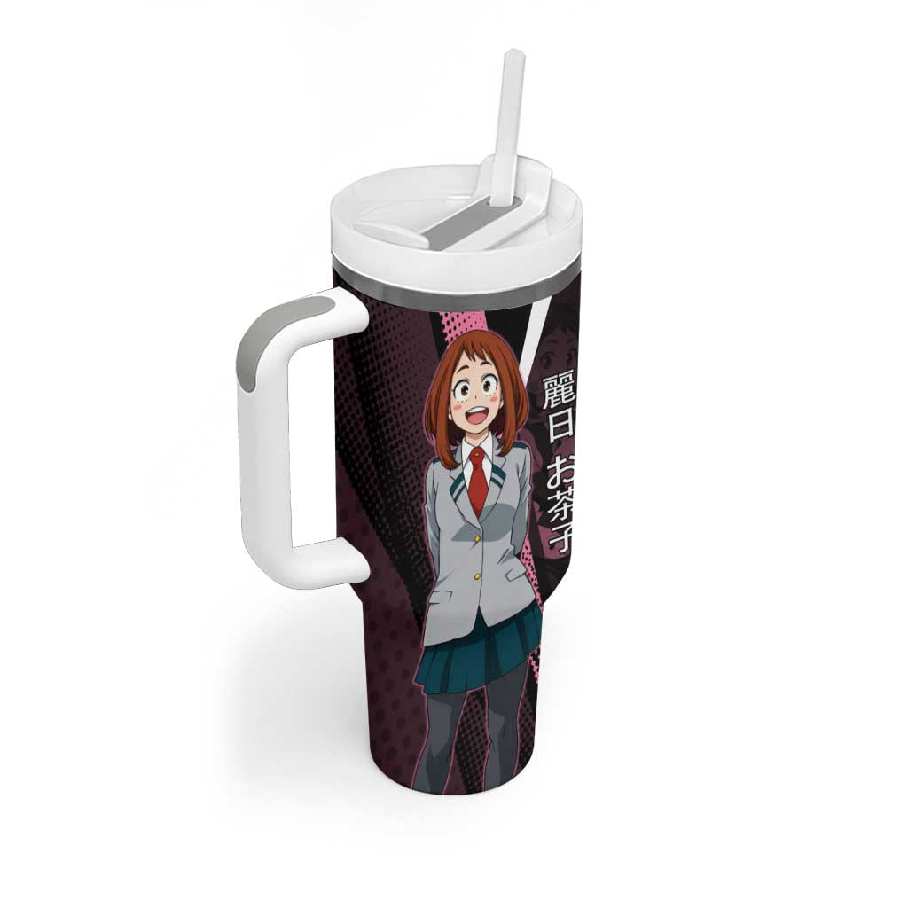 Ochaco Uraraka Uravity Tumbler With Handle Japanese Comic Book Style