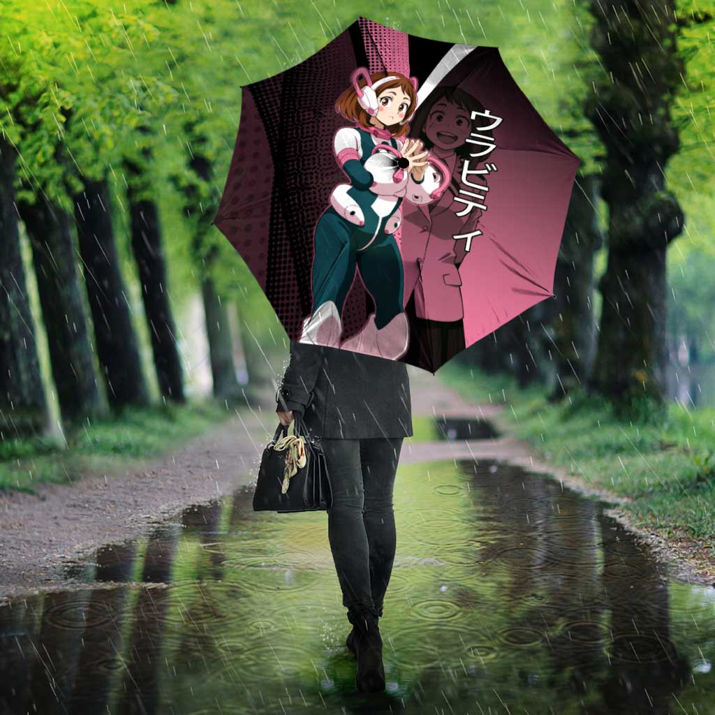 Ochaco Uraraka Uravity Umbrella Japanese Comic Book Style