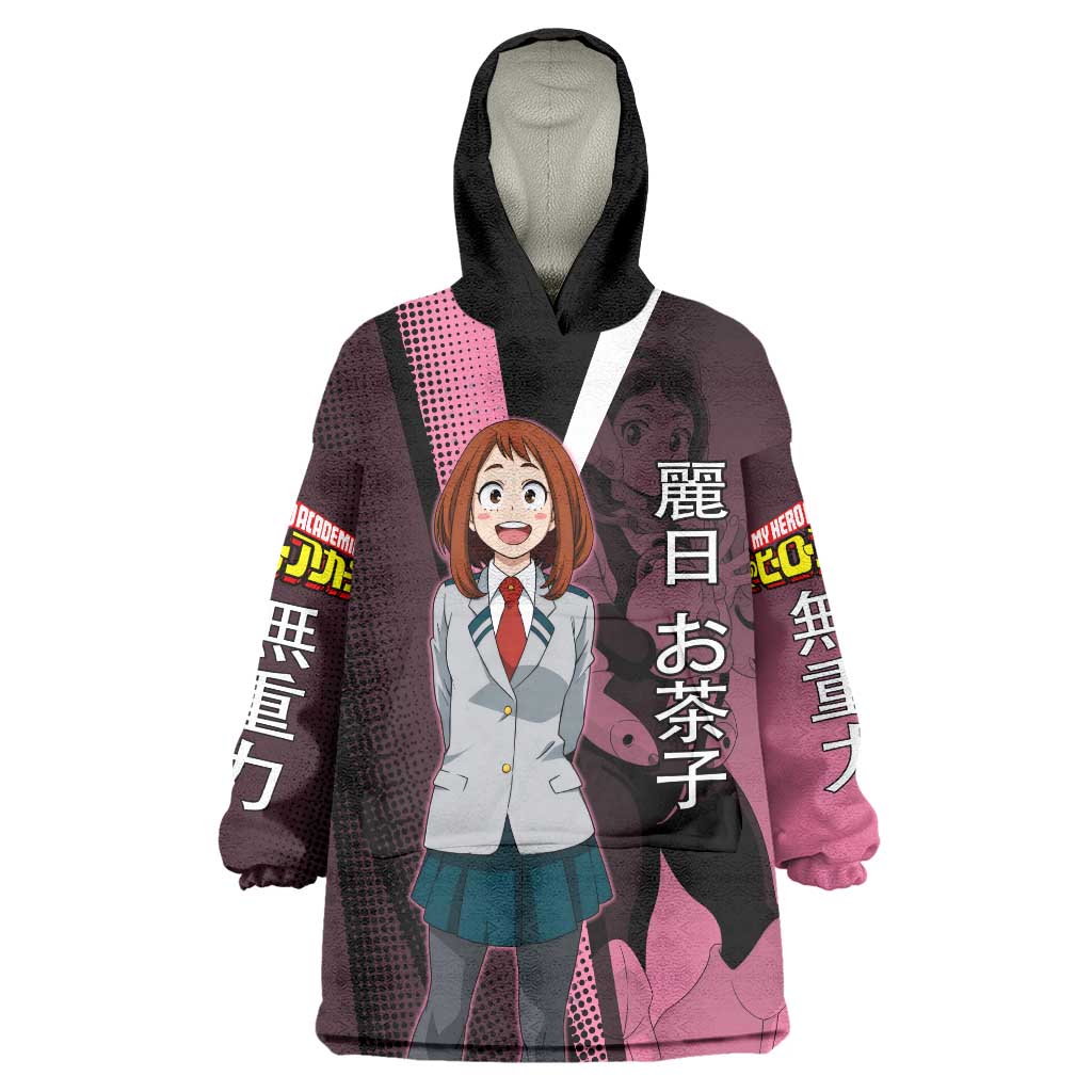 Ochaco Uraraka Uravity Wearable Blanket Hoodie Japanese Comic Book Style