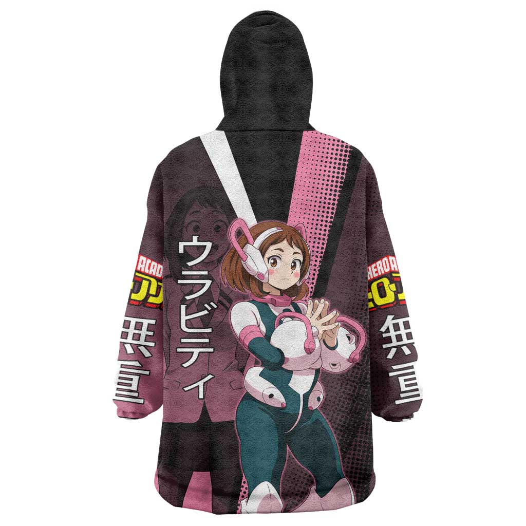 Ochaco Uraraka Uravity Wearable Blanket Hoodie Japanese Comic Book Style