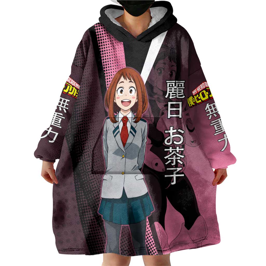 Ochaco Uraraka Uravity Wearable Blanket Hoodie Japanese Comic Book Style