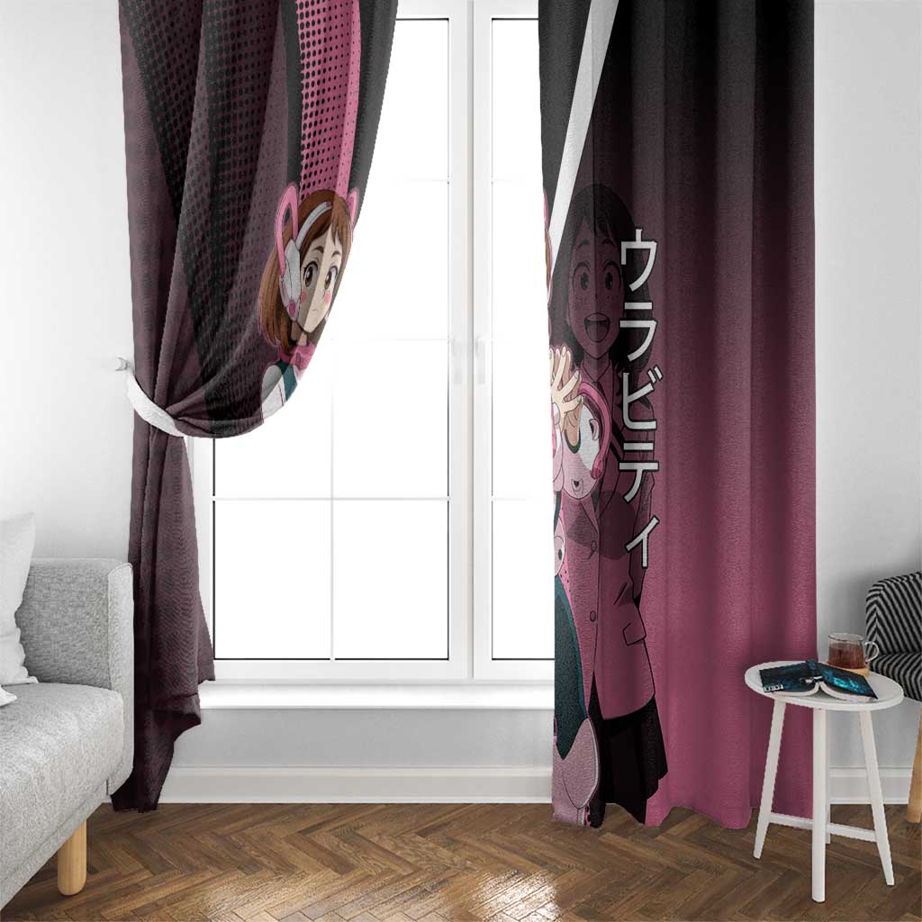 Ochaco Uraraka Uravity Window Curtain Japanese Comic Book Style