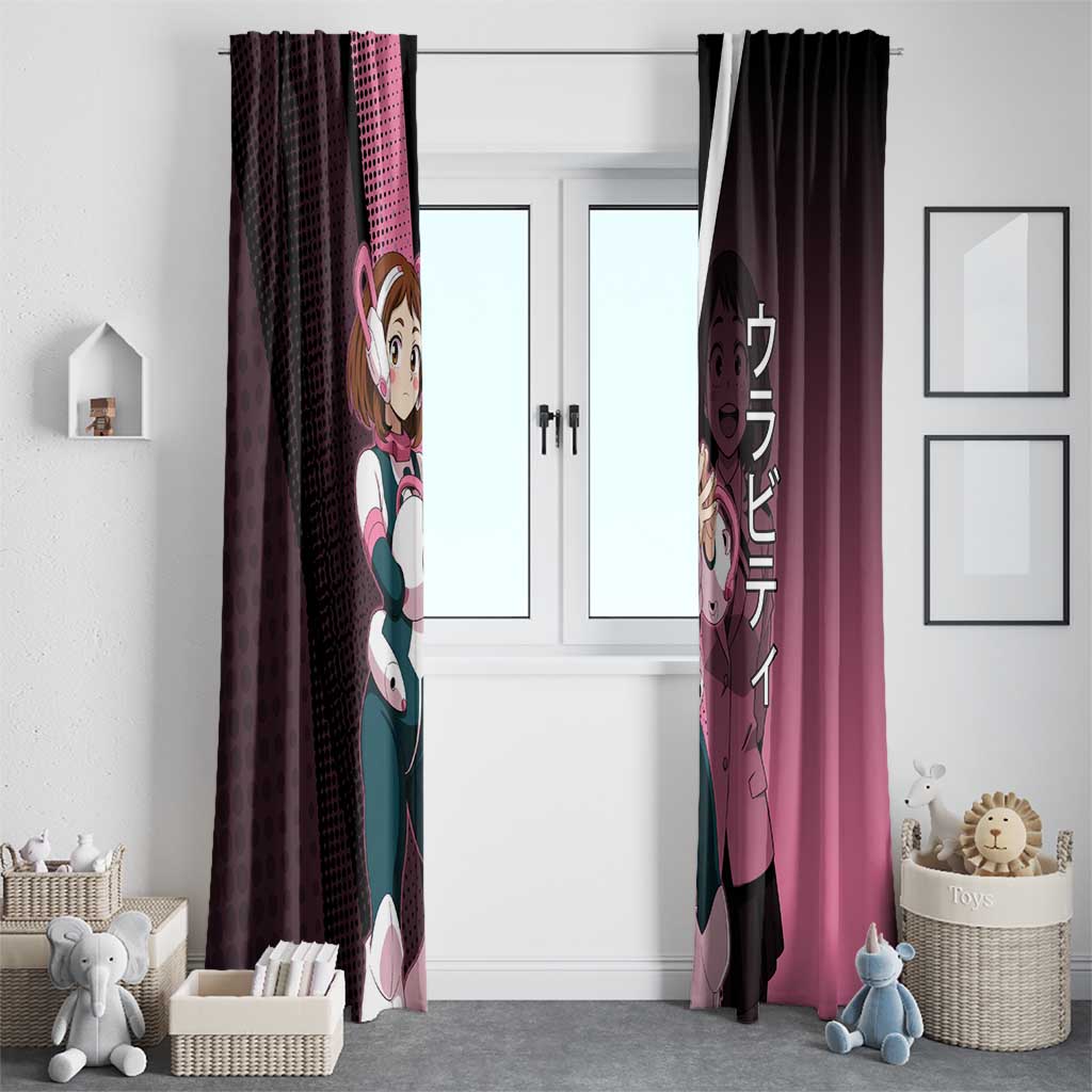 Ochaco Uraraka Uravity Window Curtain Japanese Comic Book Style