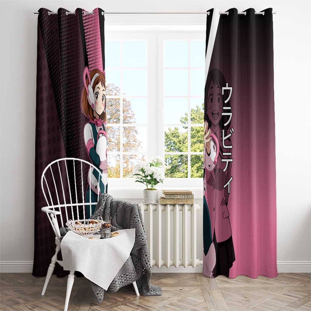 Ochaco Uraraka Uravity Window Curtain Japanese Comic Book Style