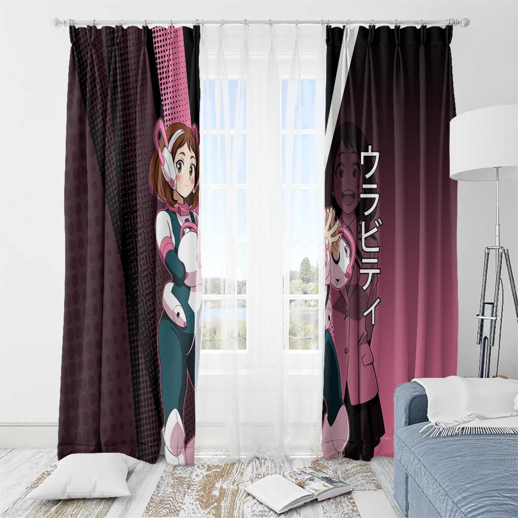 Ochaco Uraraka Uravity Window Curtain Japanese Comic Book Style