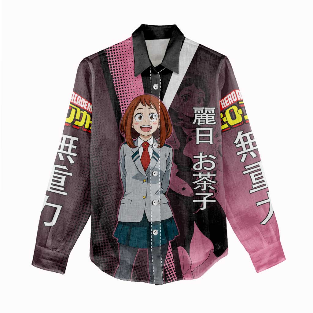 Ochaco Uraraka Uravity Women Casual Shirt Japanese Comic Book Style