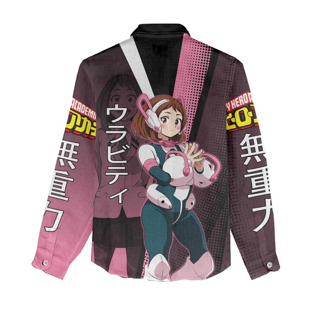 Ochaco Uraraka Uravity Women Casual Shirt Japanese Comic Book Style