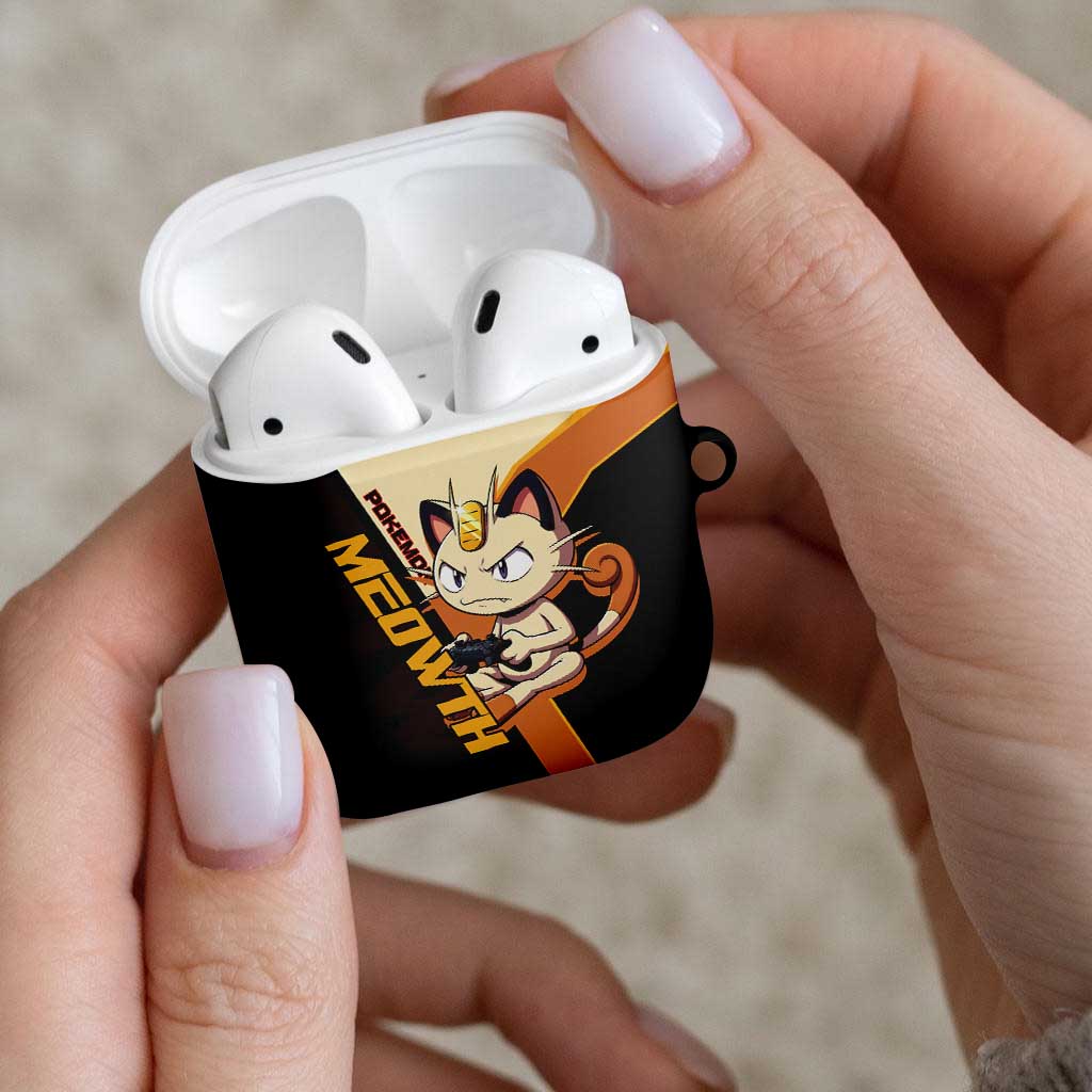 Meowth Poké AirPods Case Vintage Anime Cartoon Style