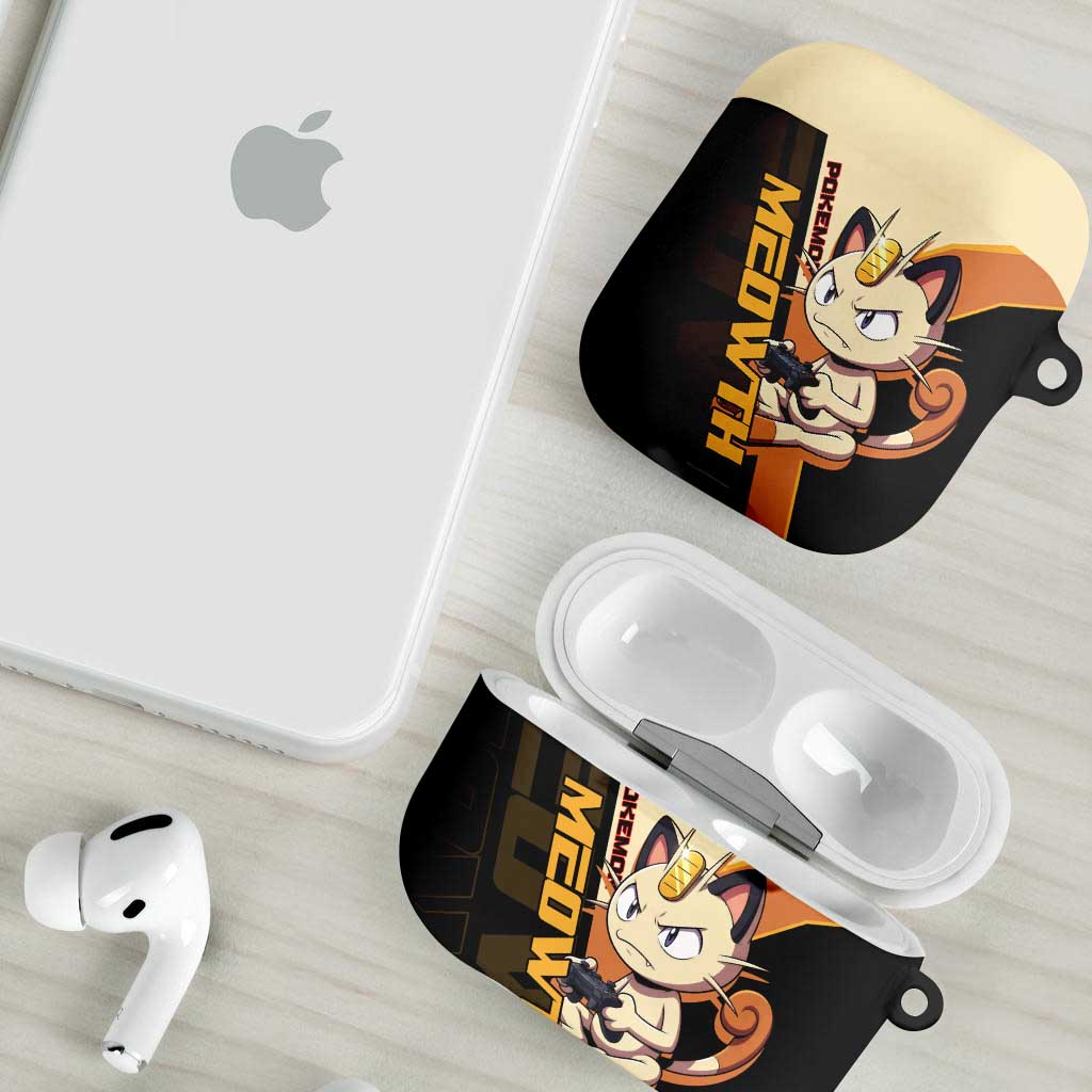 Meowth Poké AirPods Case Vintage Anime Cartoon Style