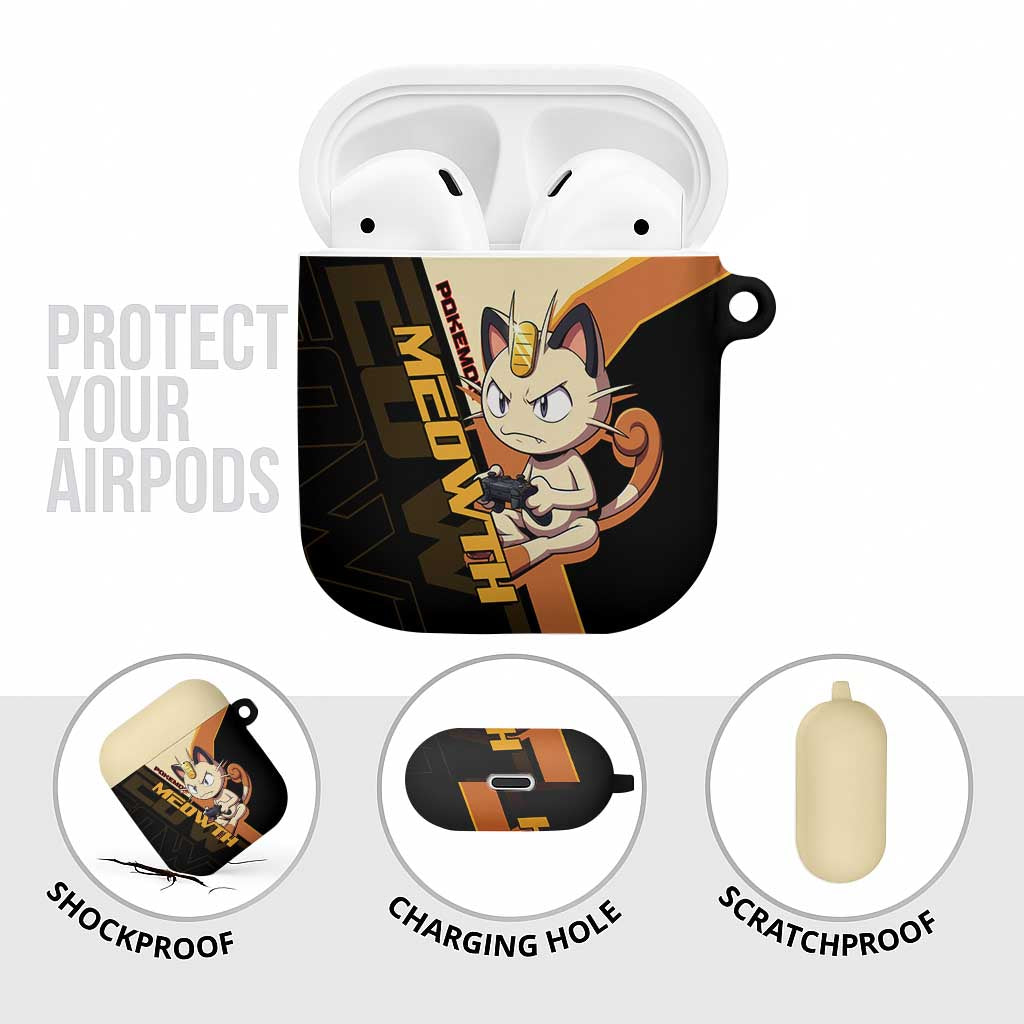 Meowth Poké AirPods Case Vintage Anime Cartoon Style