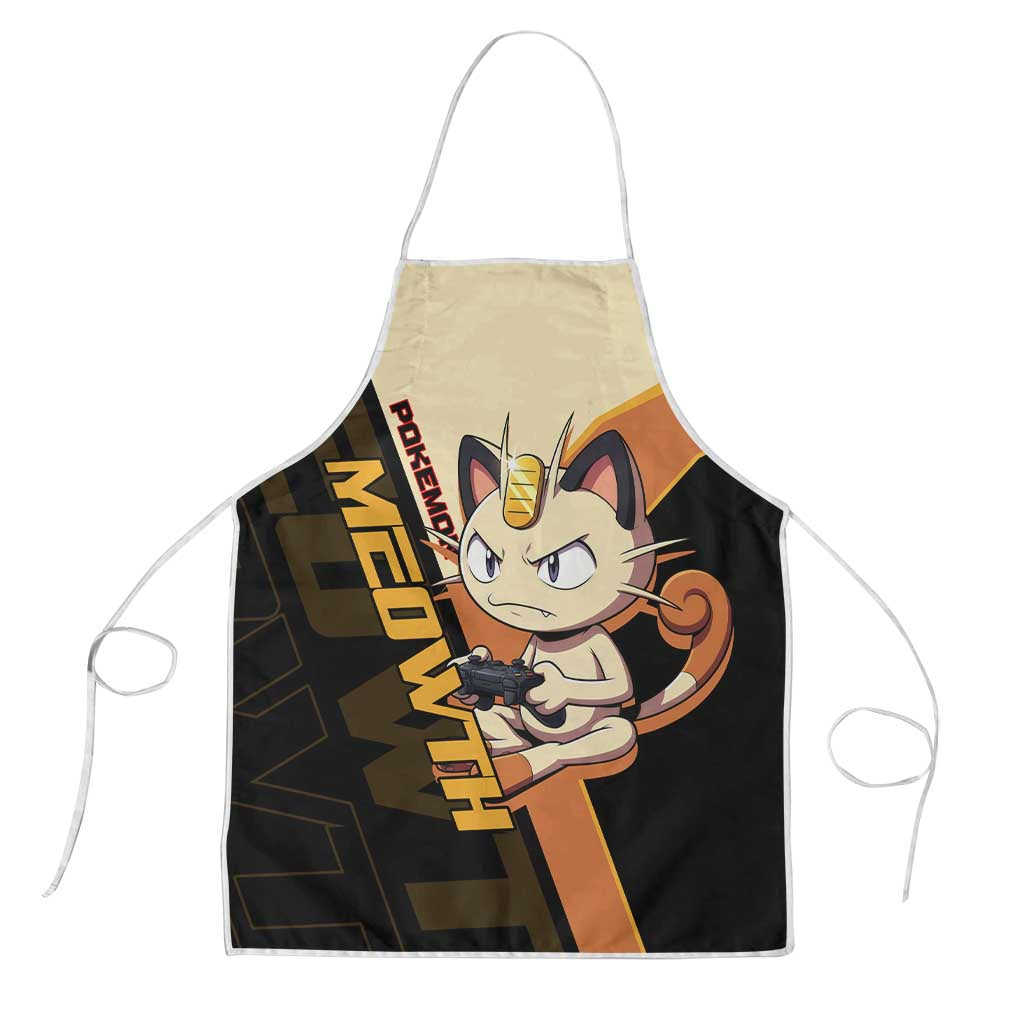 Meowth Poké Apron Vintage Anime Cartoon Style