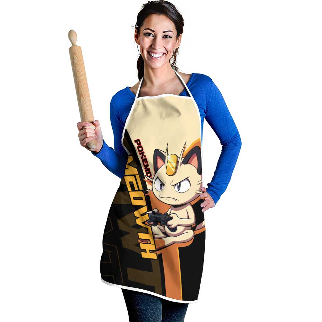 Meowth Poké Apron Vintage Anime Cartoon Style