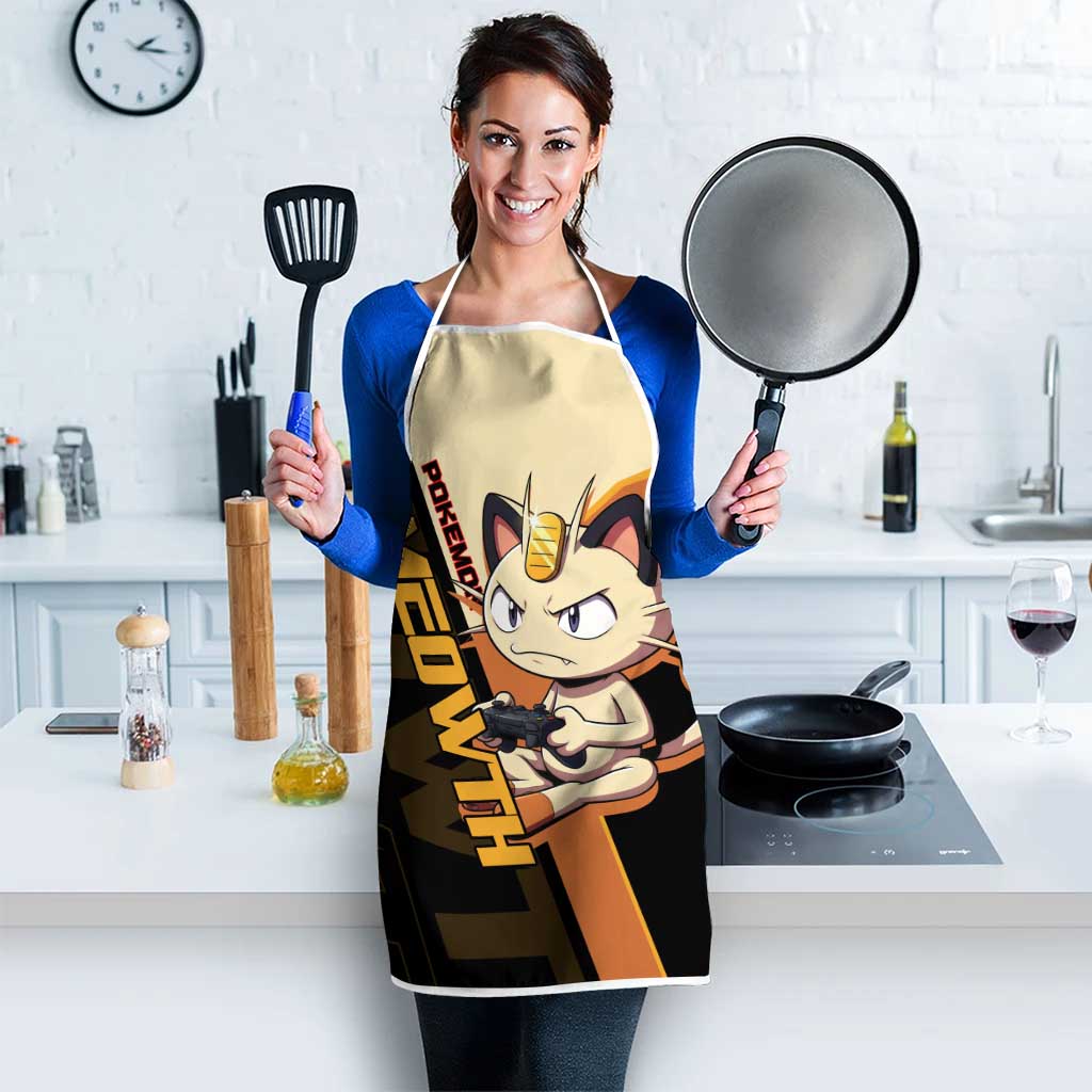 Meowth Poké Apron Vintage Anime Cartoon Style