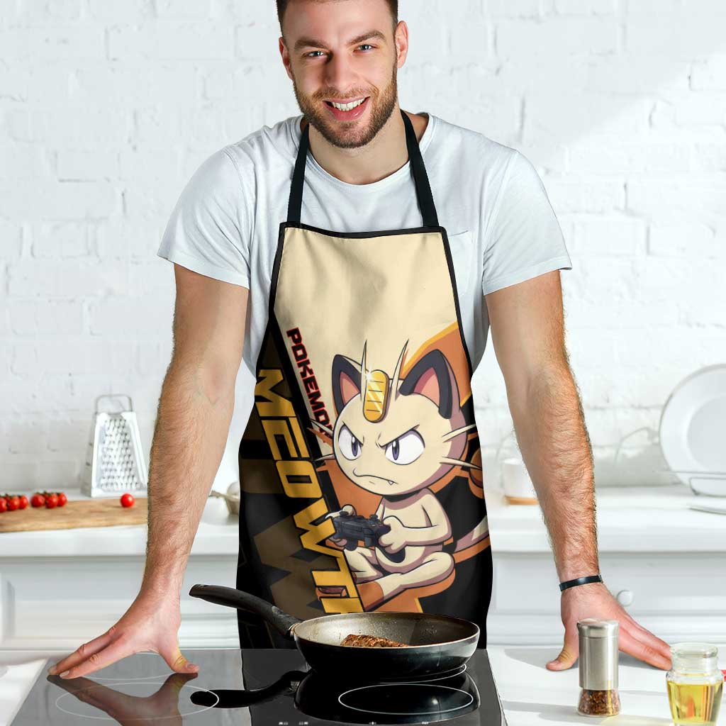 Meowth Poké Apron Vintage Anime Cartoon Style