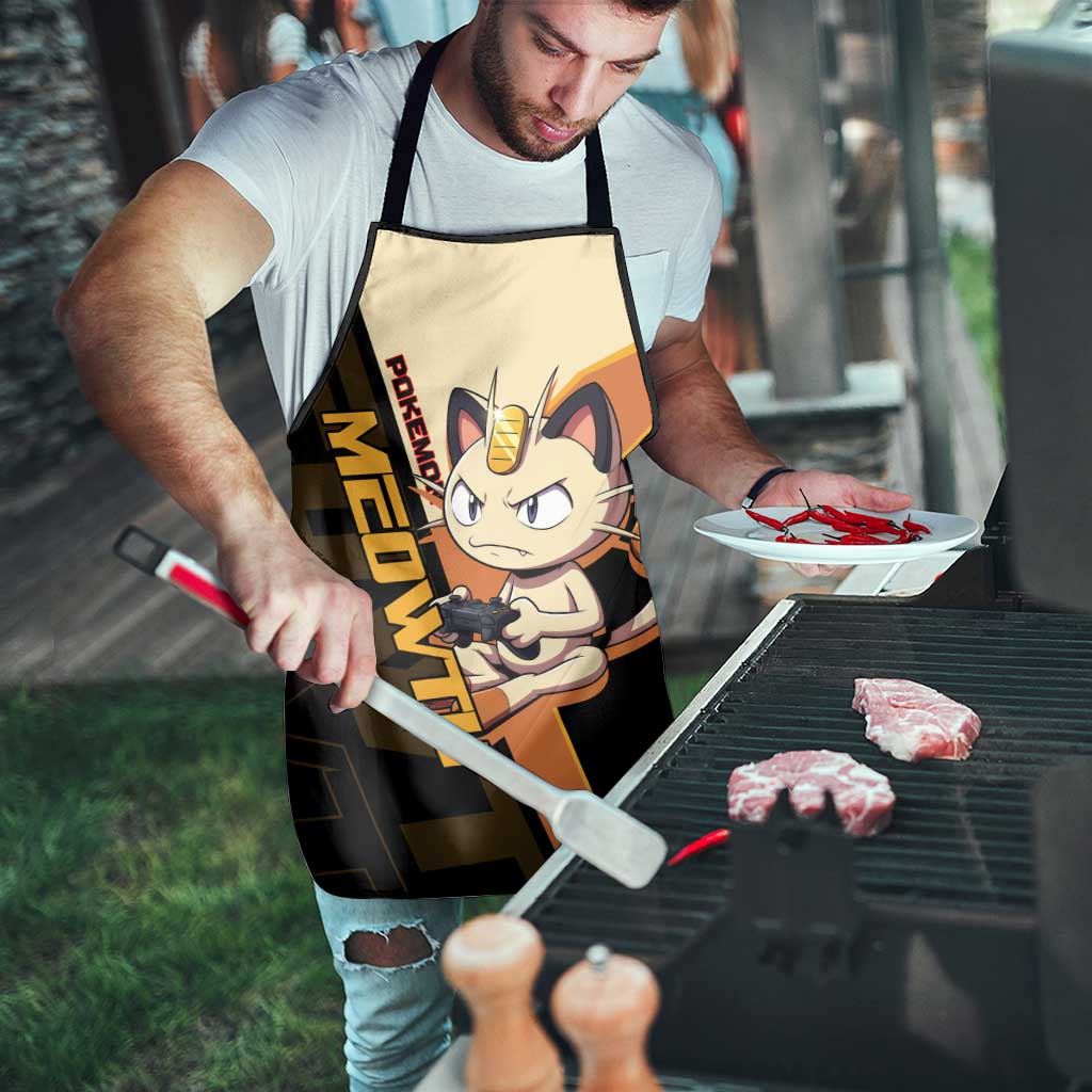 Meowth Poké Apron Vintage Anime Cartoon Style