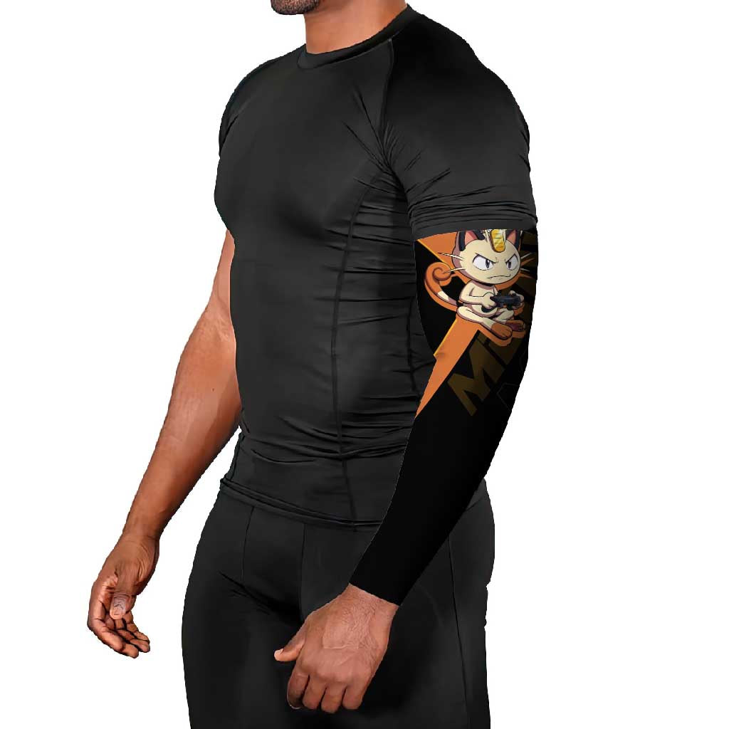 Meowth Poké Arm Sleeves Vintage Anime Cartoon Style