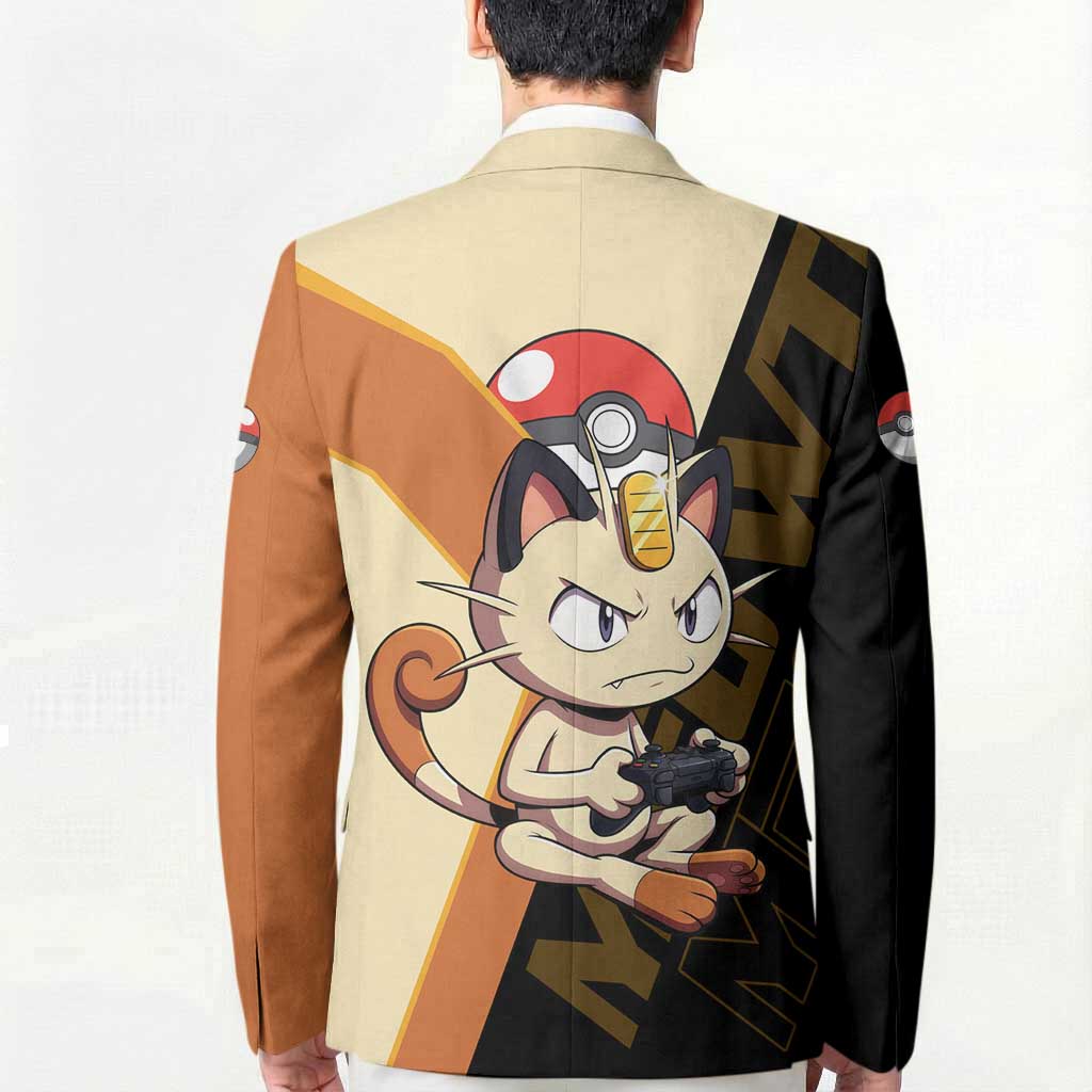 Meowth Poké Blazer Vintage Anime Cartoon Style