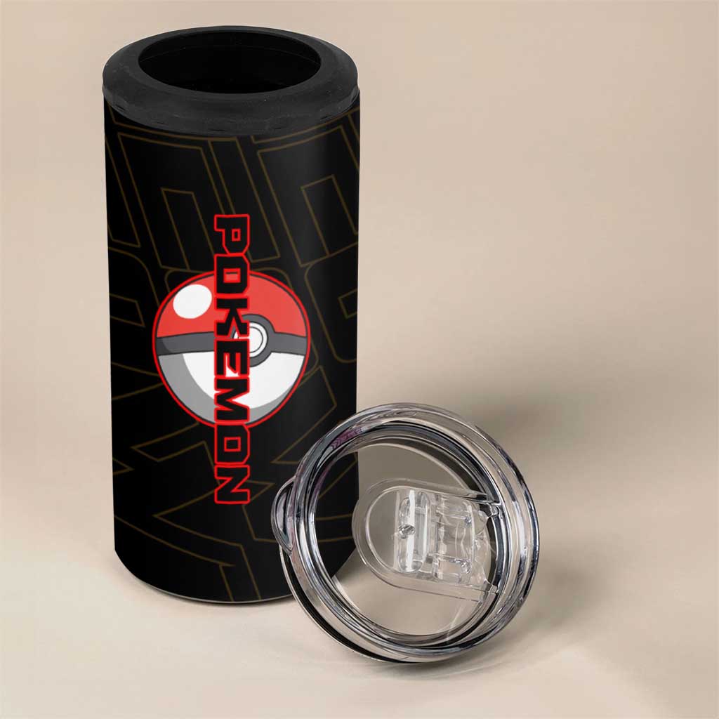 Meowth Poké 4 in 1 Can Cooler Tumbler Vintage Anime Cartoon Style