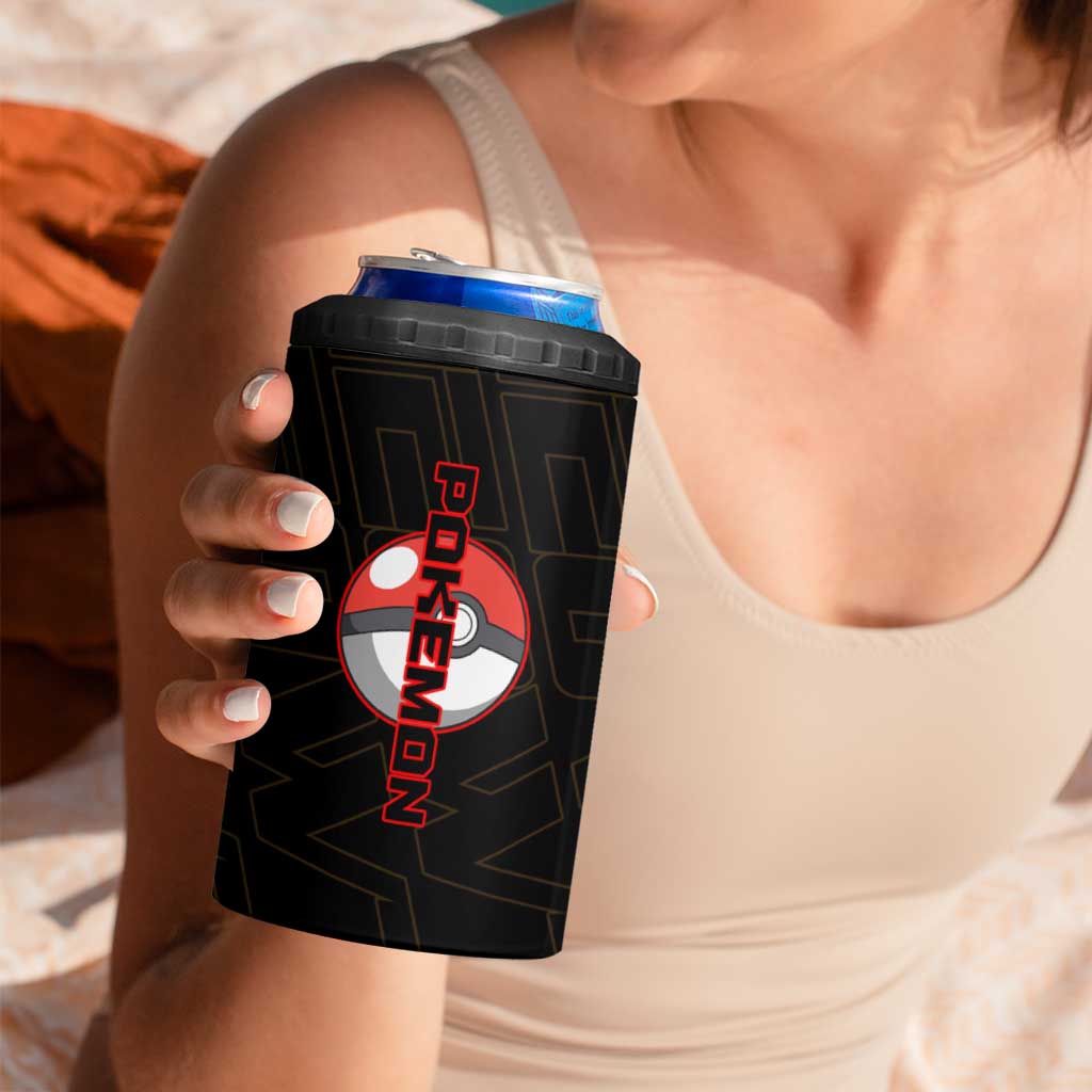Meowth Poké 4 in 1 Can Cooler Tumbler Vintage Anime Cartoon Style
