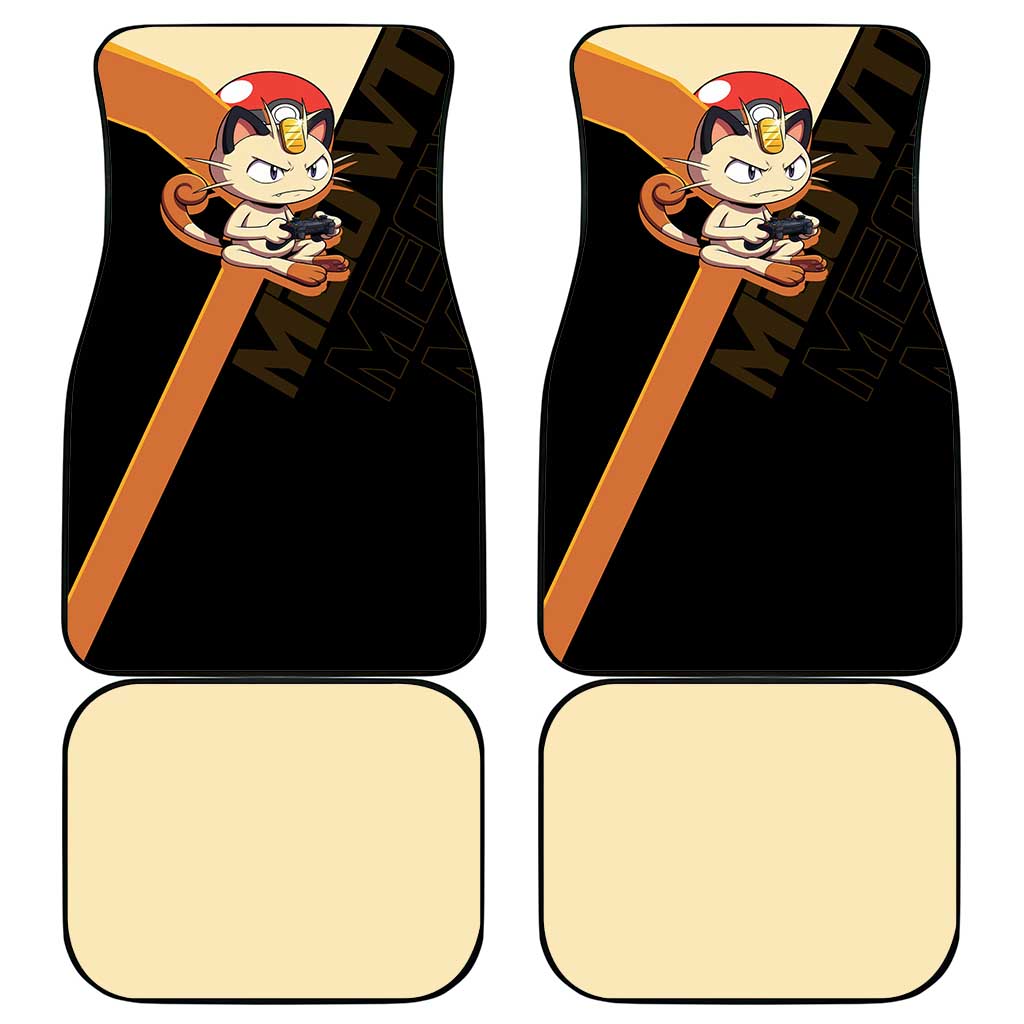 Meowth Poké Car Mats Vintage Anime Cartoon Style