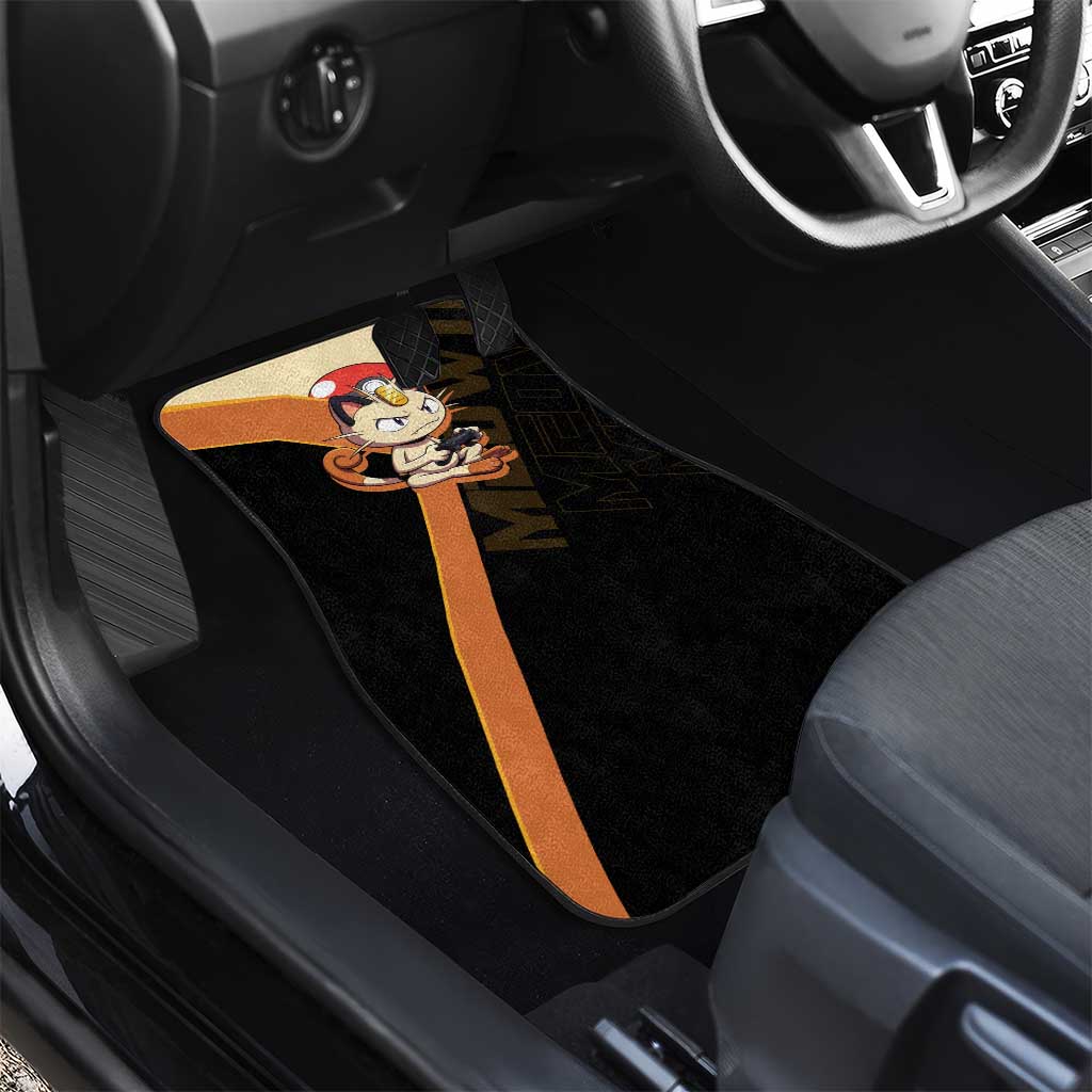 Meowth Poké Car Mats Vintage Anime Cartoon Style