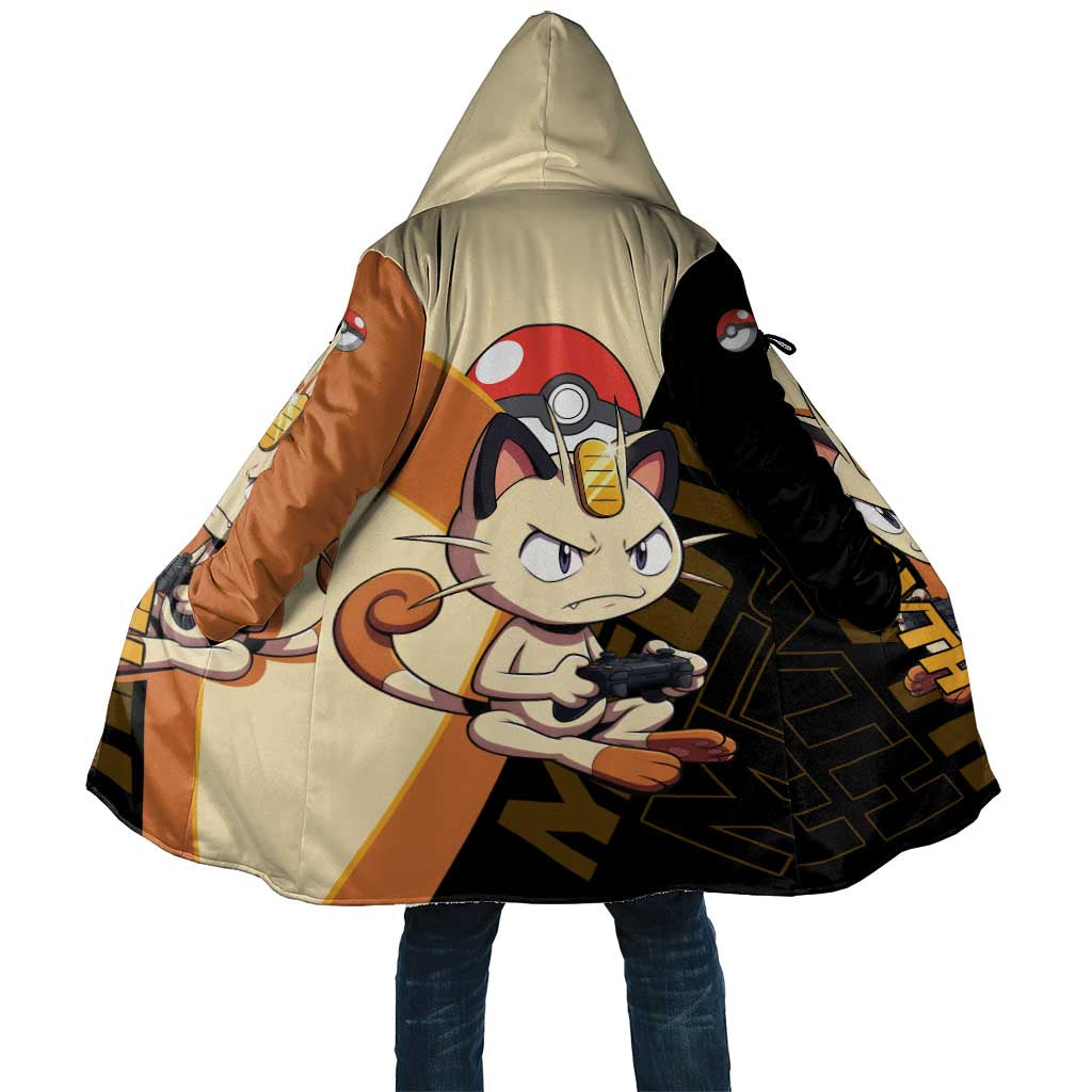 Meowth Poké Cloak Vintage Anime Cartoon Style