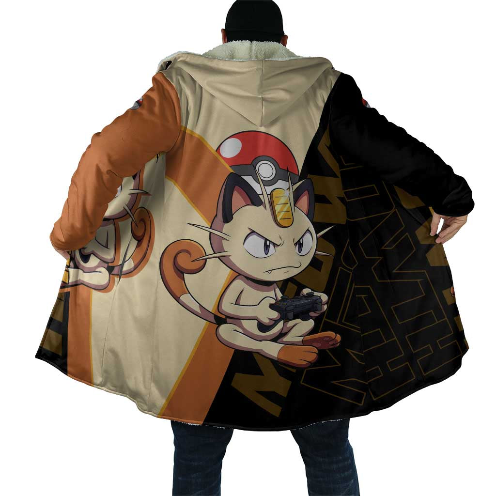 Meowth Poké Cloak Vintage Anime Cartoon Style