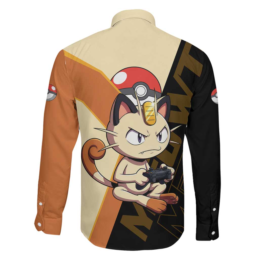 Meowth Poké Family Matching Tank Maxi Dress and Hawaiian Shirt Vintage Anime Cartoon Style