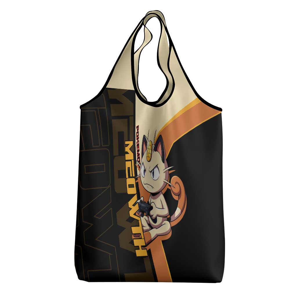 Meowth Poké Grocery Bag Vintage Anime Cartoon Style