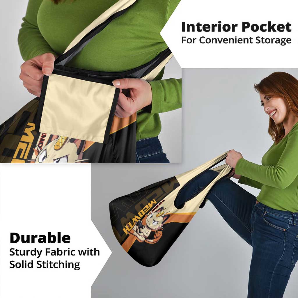 Meowth Poké Grocery Bag Vintage Anime Cartoon Style