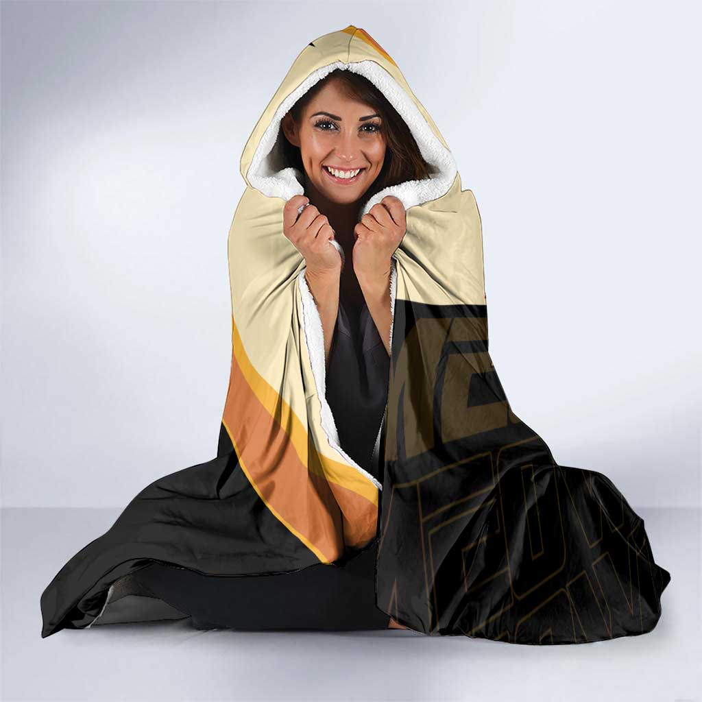 Meowth Poké Hooded Blanket Vintage Anime Cartoon Style