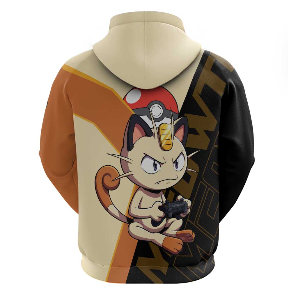 Meowth Poké Hoodie Vintage Anime Cartoon Style