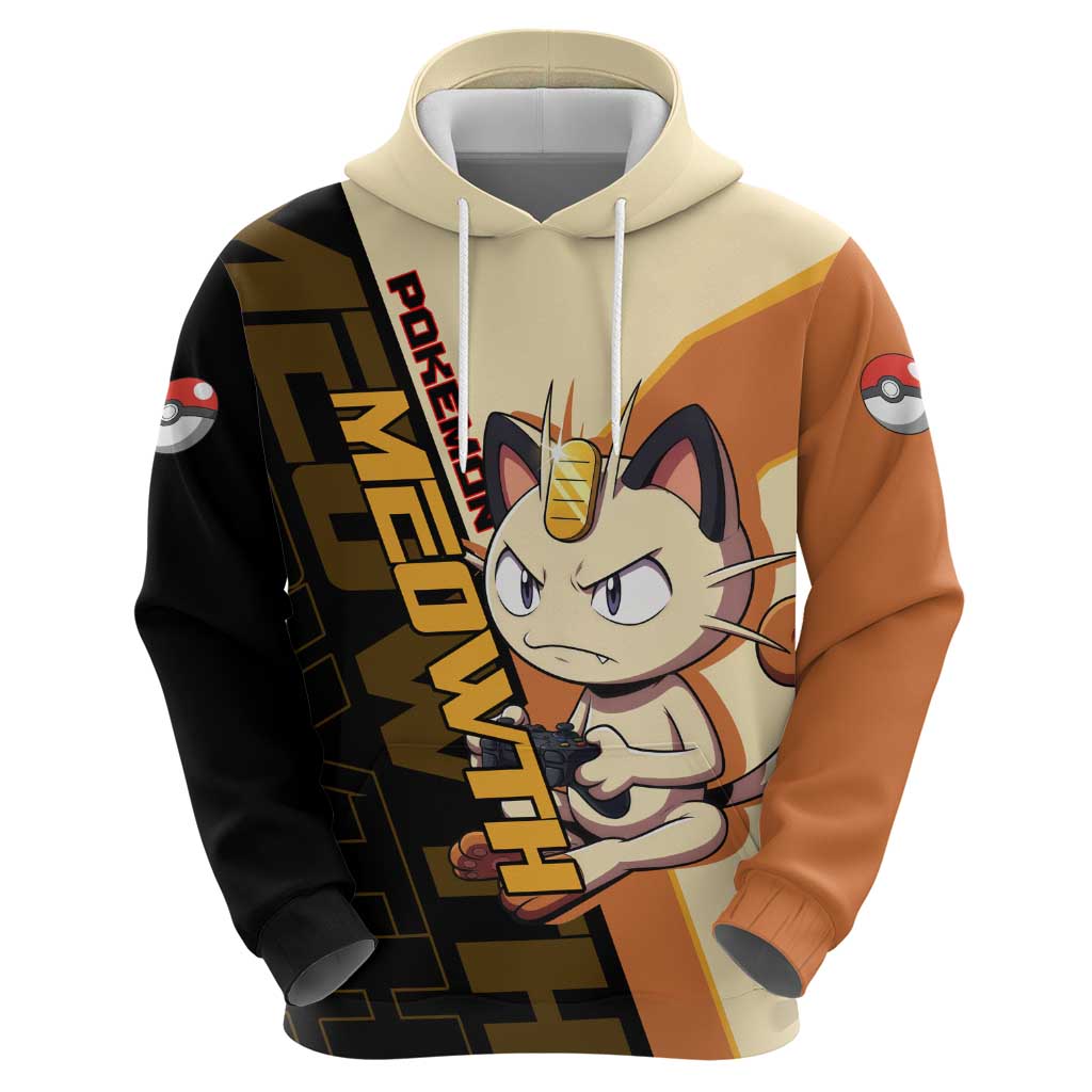 Meowth Poké Hoodie Vintage Anime Cartoon Style