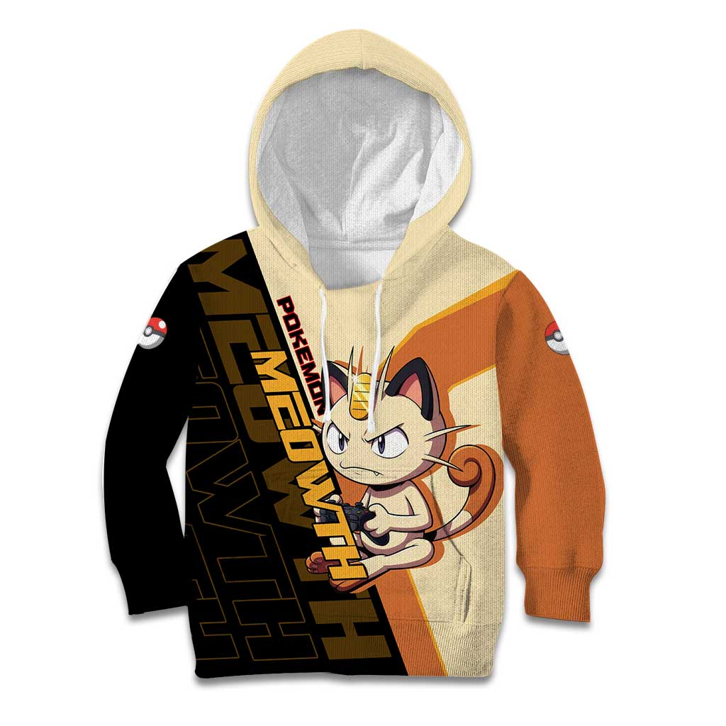 Meowth Poké Kid Hoodie Vintage Anime Cartoon Style