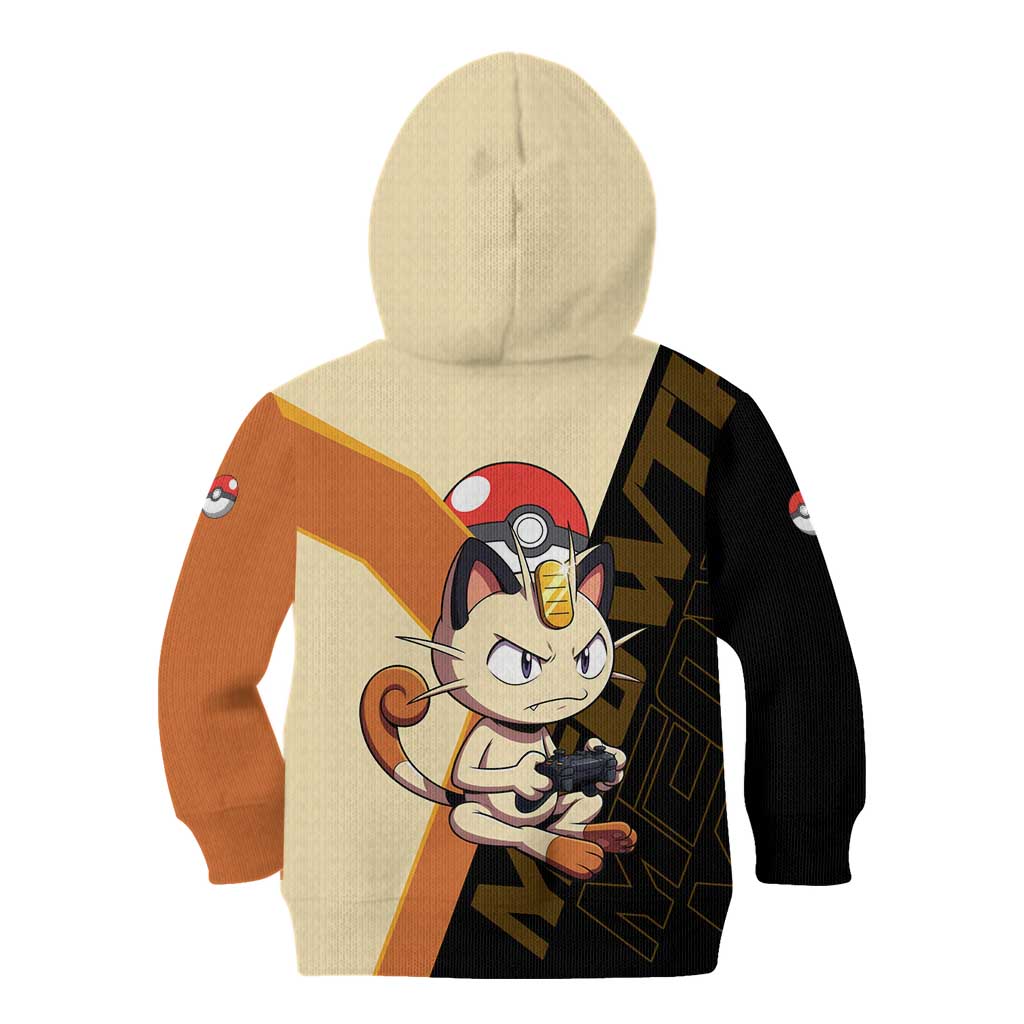 Meowth Poké Kid Hoodie Vintage Anime Cartoon Style