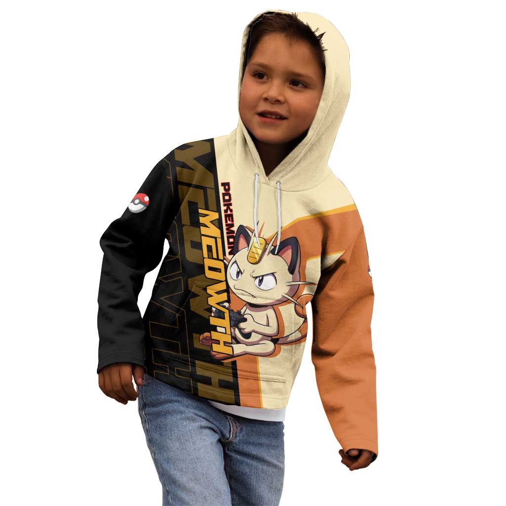 Meowth Poké Kid Hoodie Vintage Anime Cartoon Style