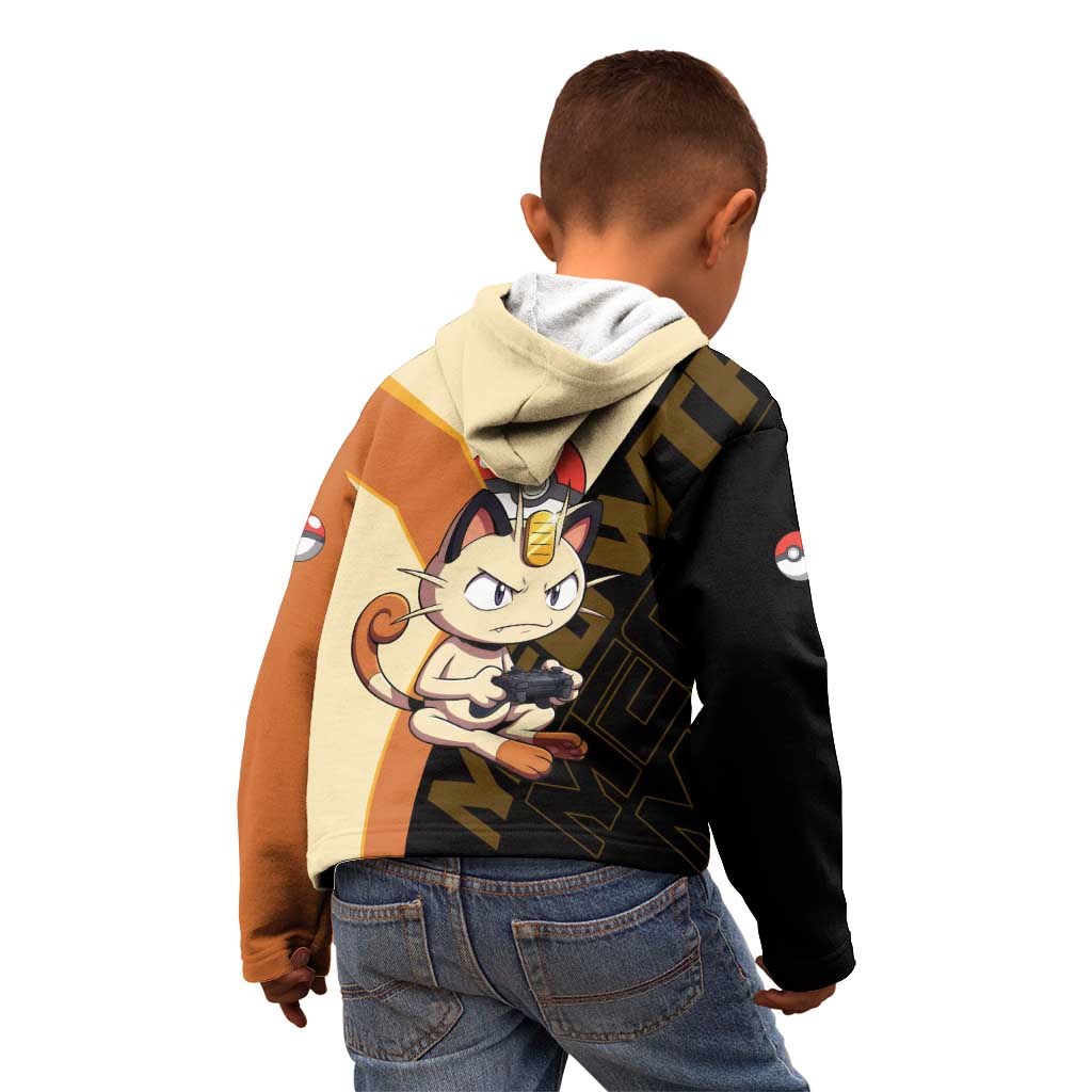 Meowth Poké Kid Hoodie Vintage Anime Cartoon Style