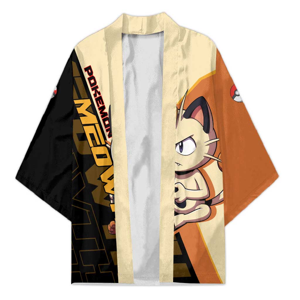 Meowth Poké Kimono Vintage Anime Cartoon Style