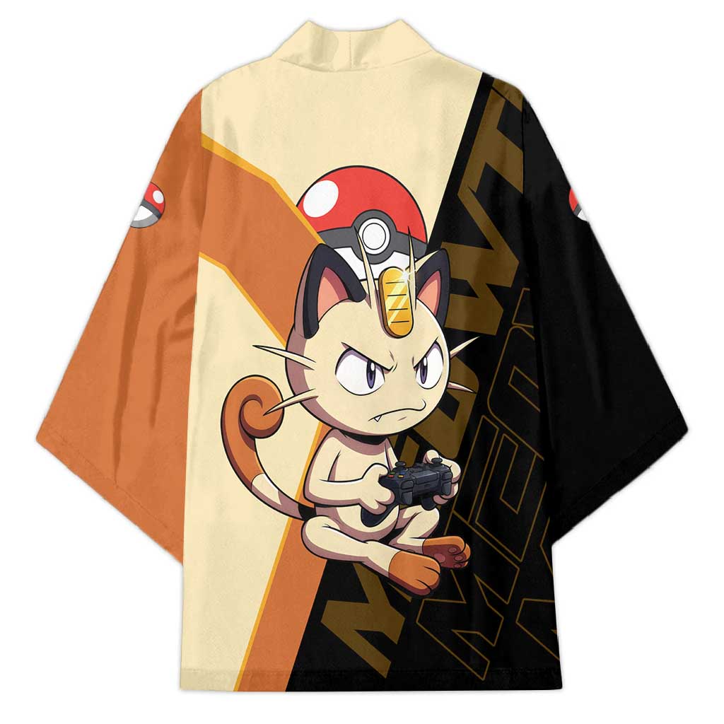 Meowth Poké Kimono Vintage Anime Cartoon Style