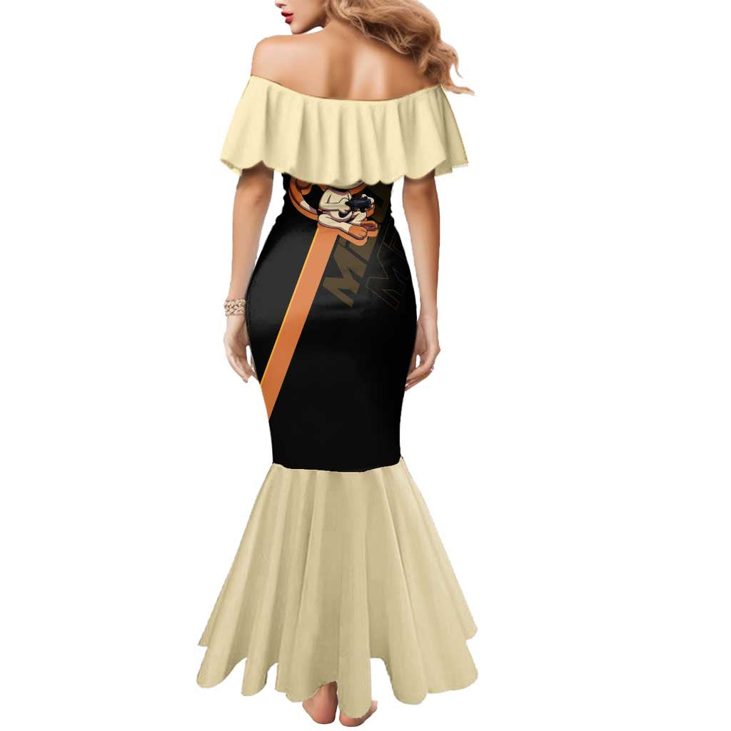 Meowth Poké Mermaid Dress Vintage Anime Cartoon Style