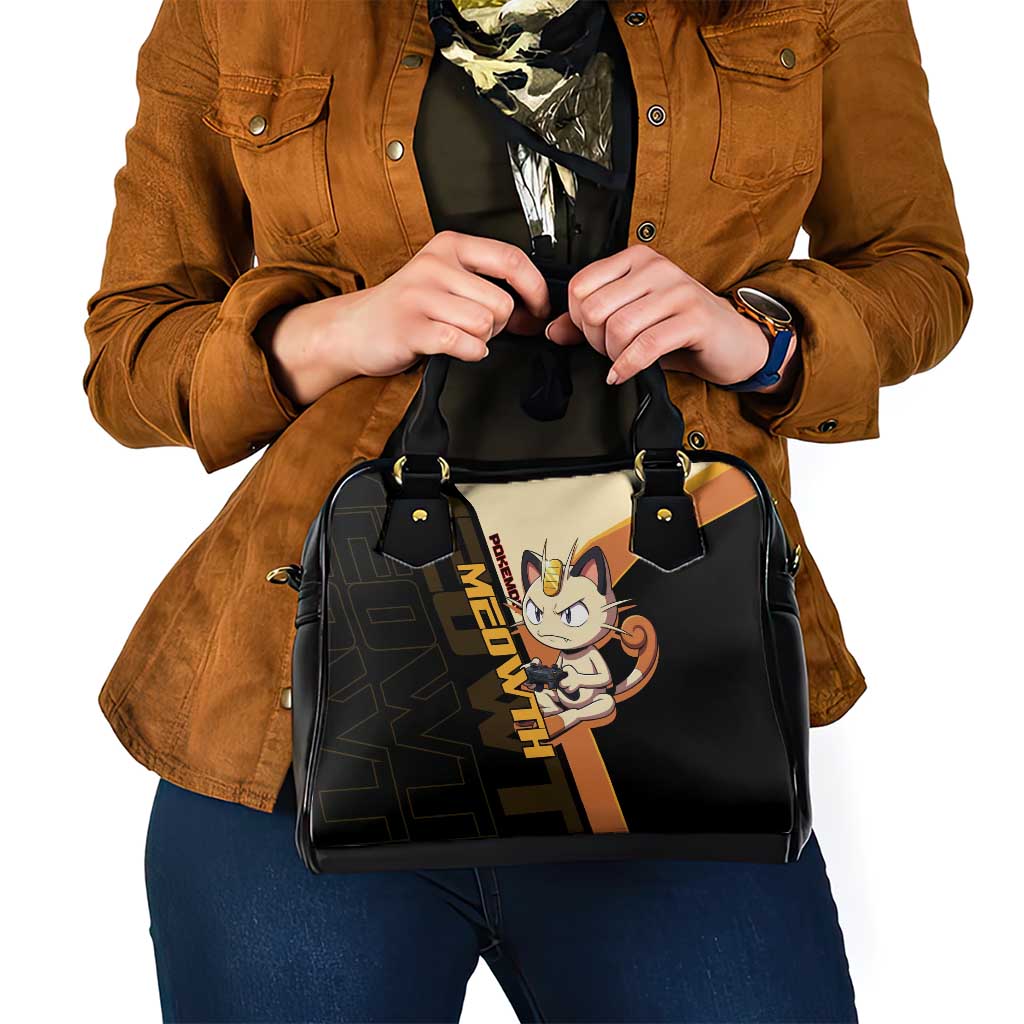 Meowth Poké Shoulder Handbag Vintage Anime Cartoon Style