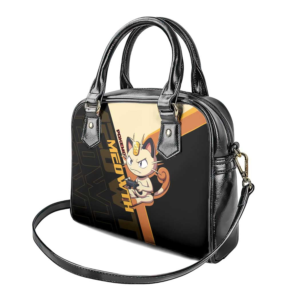 Meowth Poké Shoulder Handbag Vintage Anime Cartoon Style