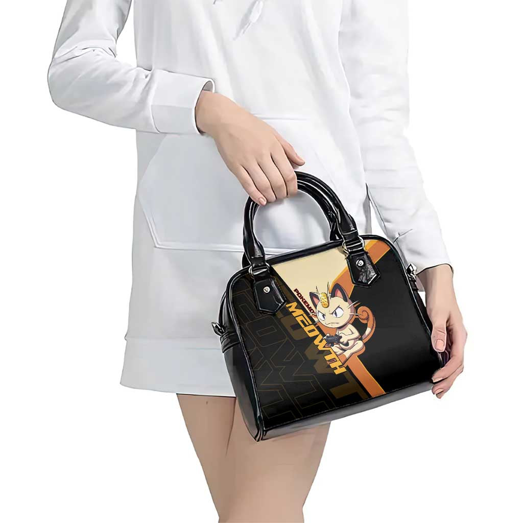 Meowth Poké Shoulder Handbag Vintage Anime Cartoon Style