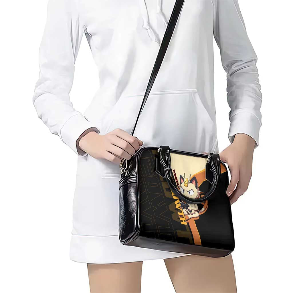 Meowth Poké Shoulder Handbag Vintage Anime Cartoon Style