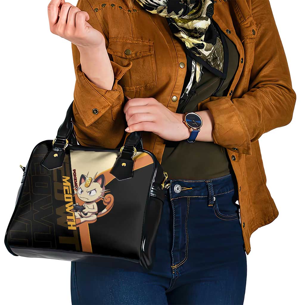 Meowth Poké Shoulder Handbag Vintage Anime Cartoon Style