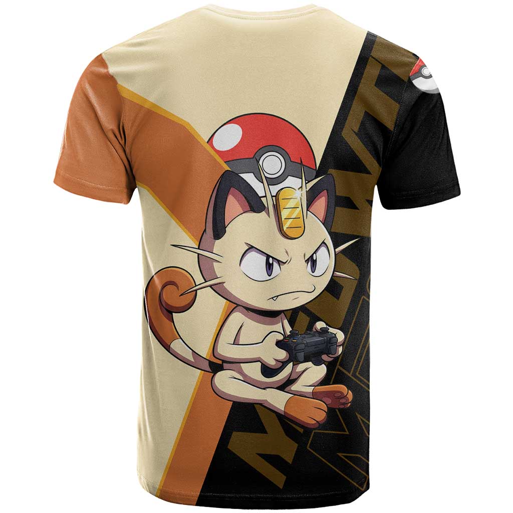 Meowth Poké T Shirt Vintage Anime Cartoon Style