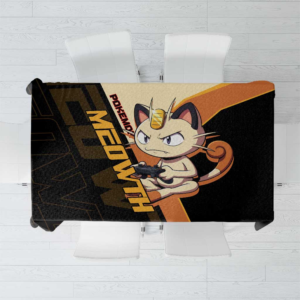 Meowth Poké Tablecloth Vintage Anime Cartoon Style
