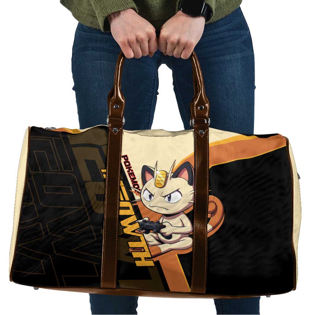 Meowth Poké Travel Bag Vintage Anime Cartoon Style