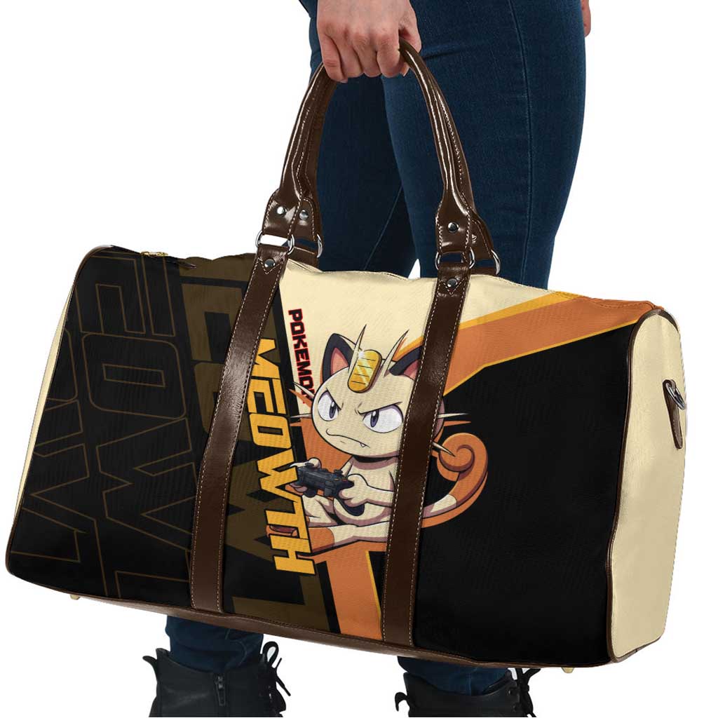 Meowth Poké Travel Bag Vintage Anime Cartoon Style