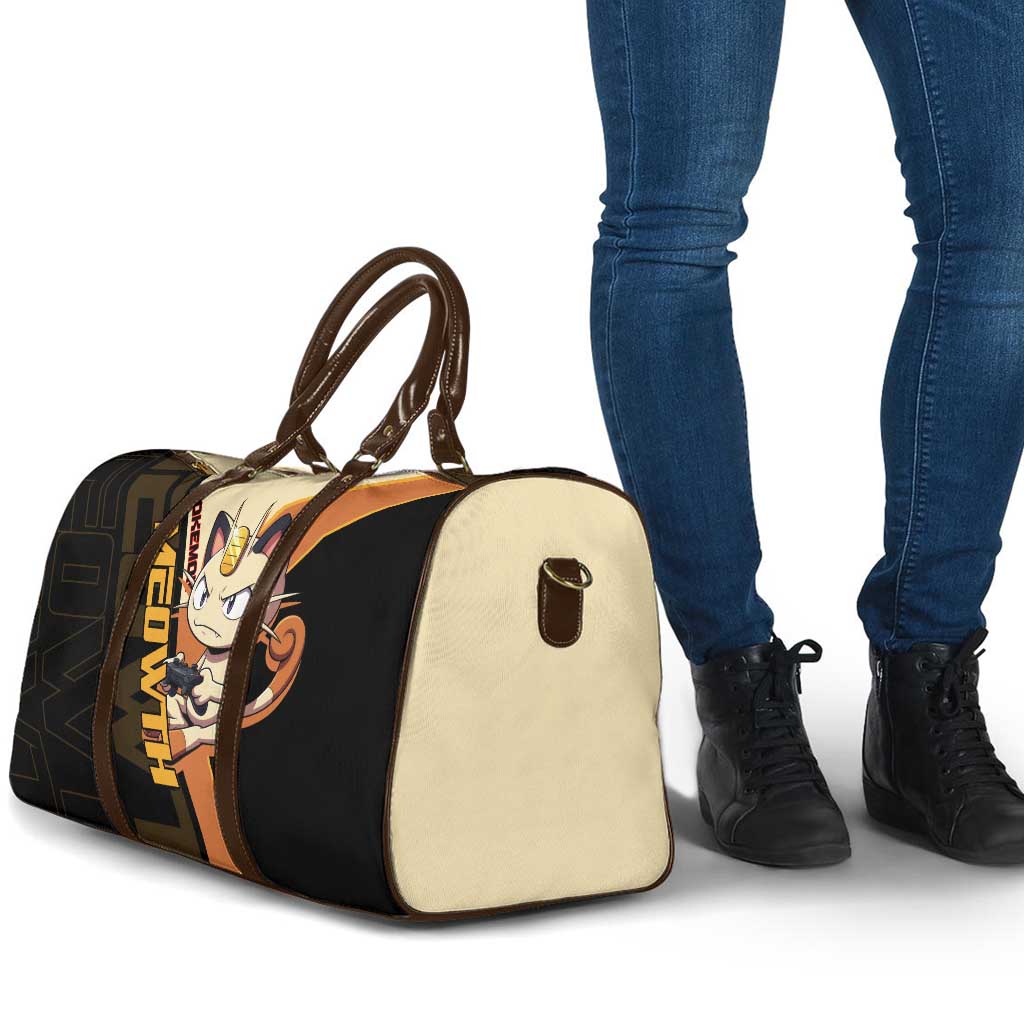 Meowth Poké Travel Bag Vintage Anime Cartoon Style